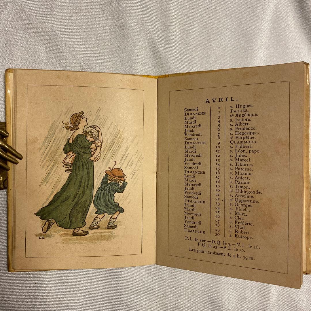 希少1893年フランス語1926年カレンダーケイト・グリーナウェイ　アンティーク