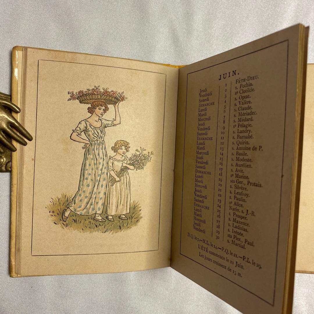 希少1893年フランス語1926年カレンダーケイト・グリーナウェイ　アンティーク