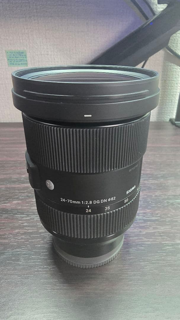 SIGMA 24-70f2.8 sony emount ズームレンズ フード付き