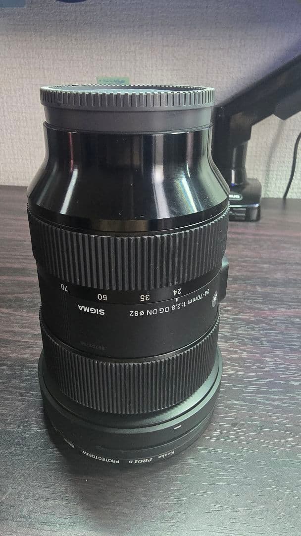 SIGMA 24-70f2.8 sony emount ズームレンズ フード付き