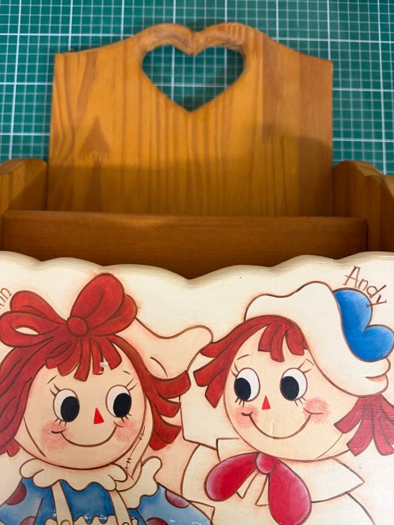 ラガディ　アン&アンディ　マガジンラック　トールペイント　一点物
