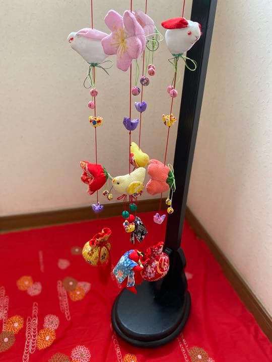 うさぎ、ひよこ、桜のつるし飾り