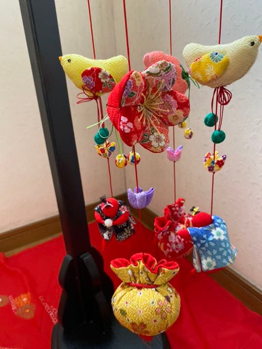 うさぎ、ひよこ、桜のつるし飾り