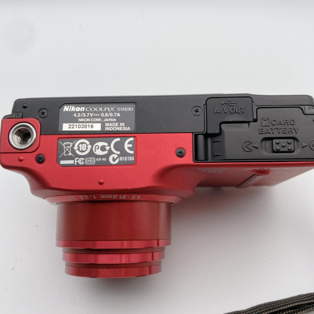 【美品】Nikon COOLPIX クールピクス S9100 グロリアスレッド