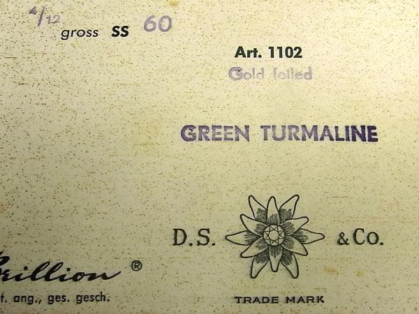 スワロフスキー art.1102 GREEN TURMALINE ss60