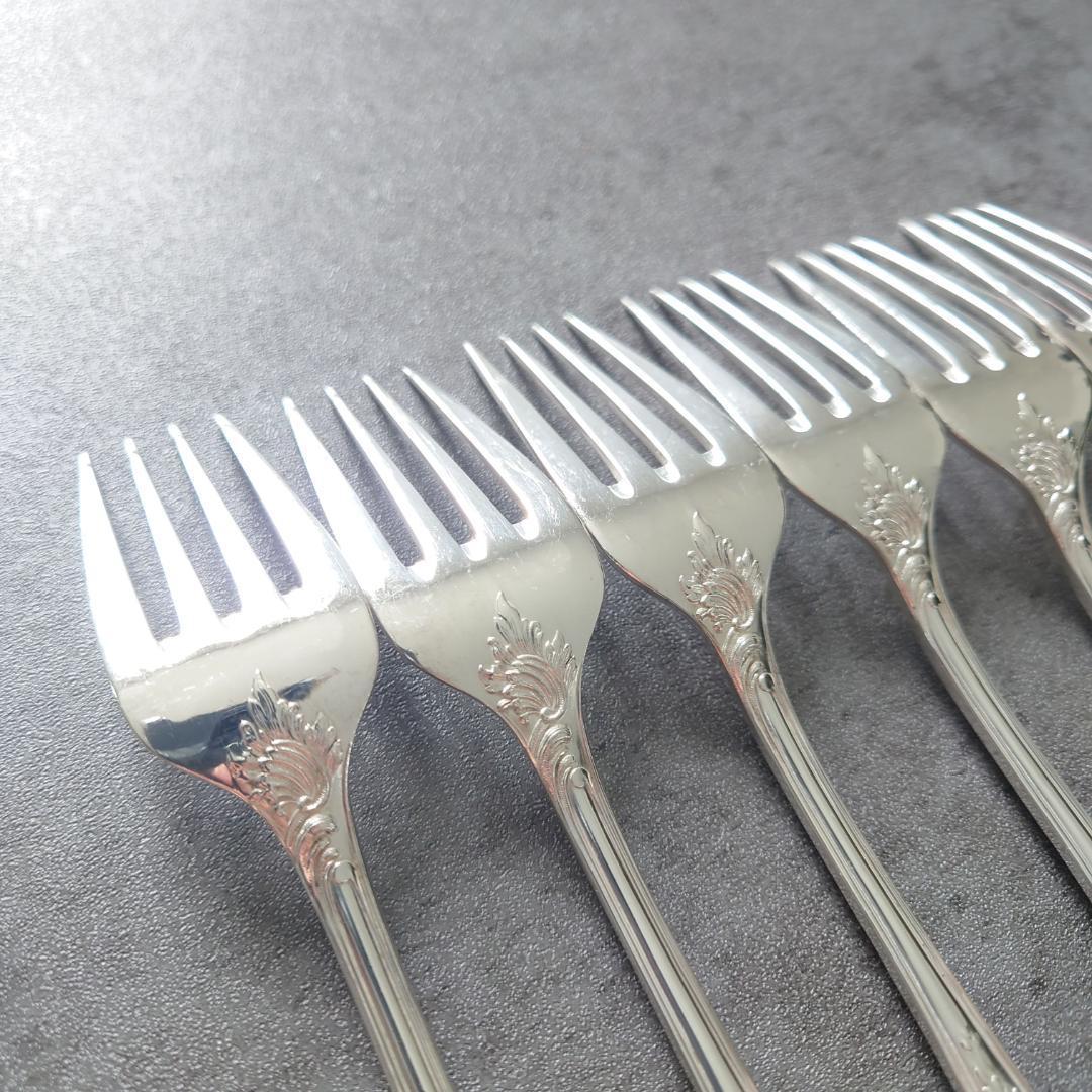 美品 希少 クリストフル マルリー サラダフォーク 6点