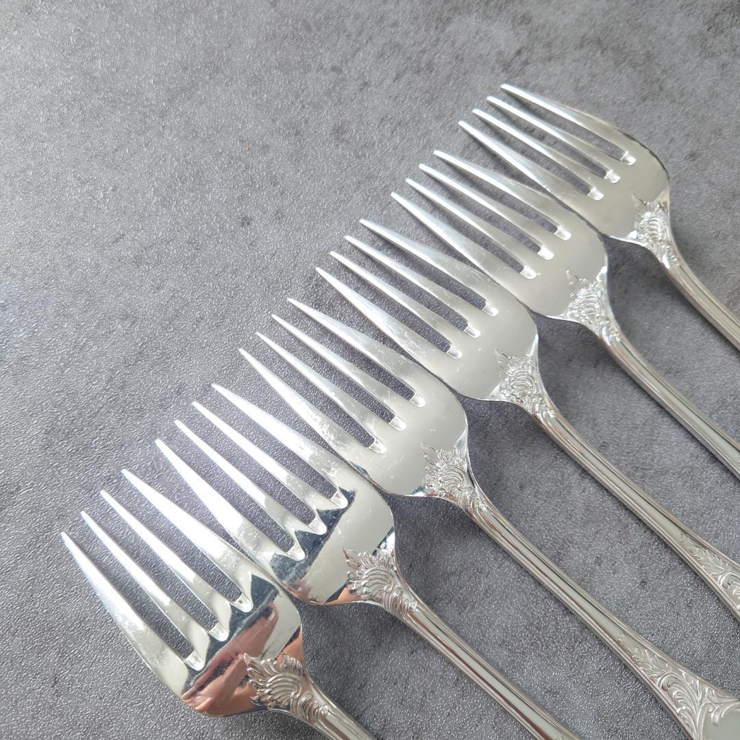 美品 希少 クリストフル マルリー サラダフォーク 6点