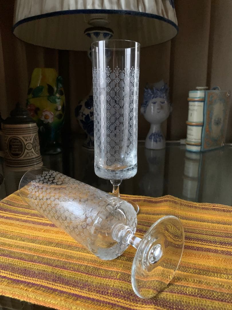 ビヨンヴィンブラッド　ローゼンタールのビンテージロマンスグラス2客セット！