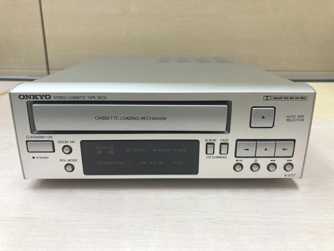 ★整備済み★ONKYO　K-V77　カセットデッキ　トレーベルト交換済　動作良好