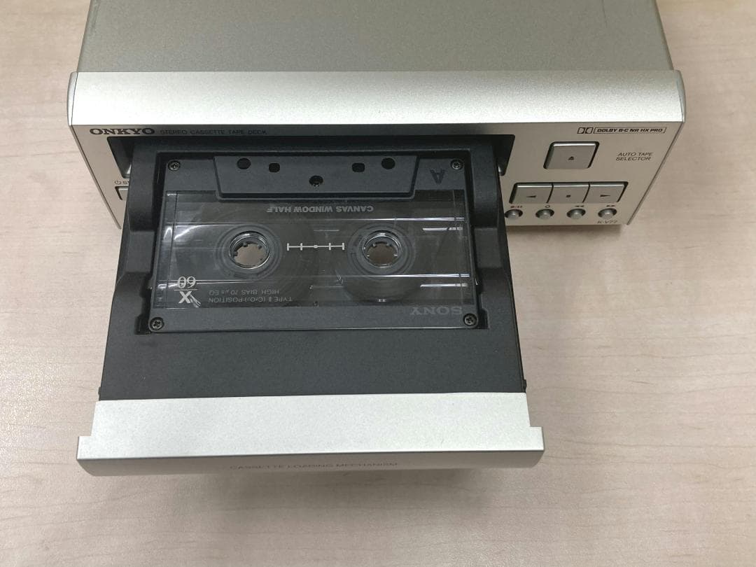 ★整備済み★ONKYO　K-V77　カセットデッキ　トレーベルト交換済　動作良好