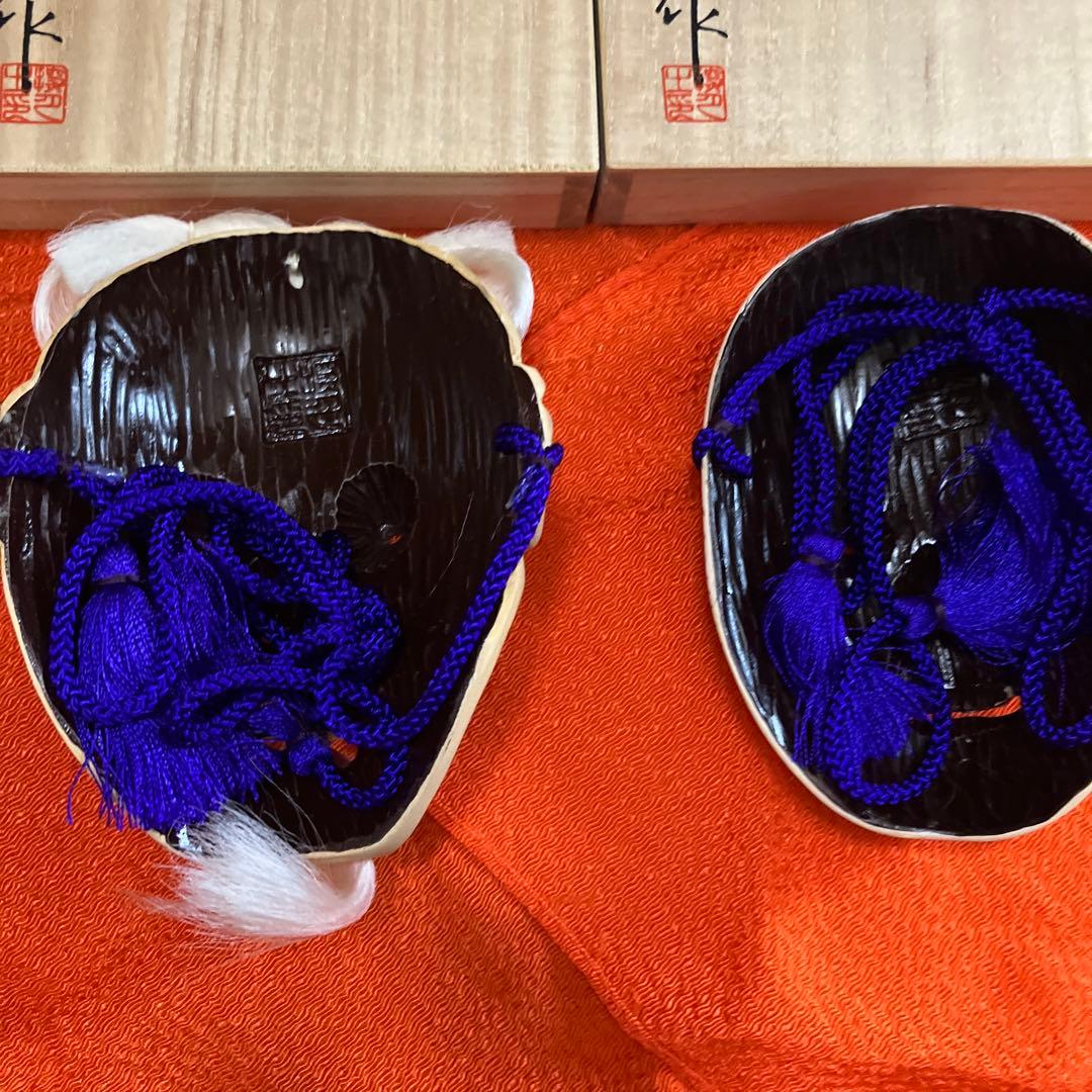 【新品】能面　尉 姥 じょう うば 二条探月　小ぶり　　桐箱入り