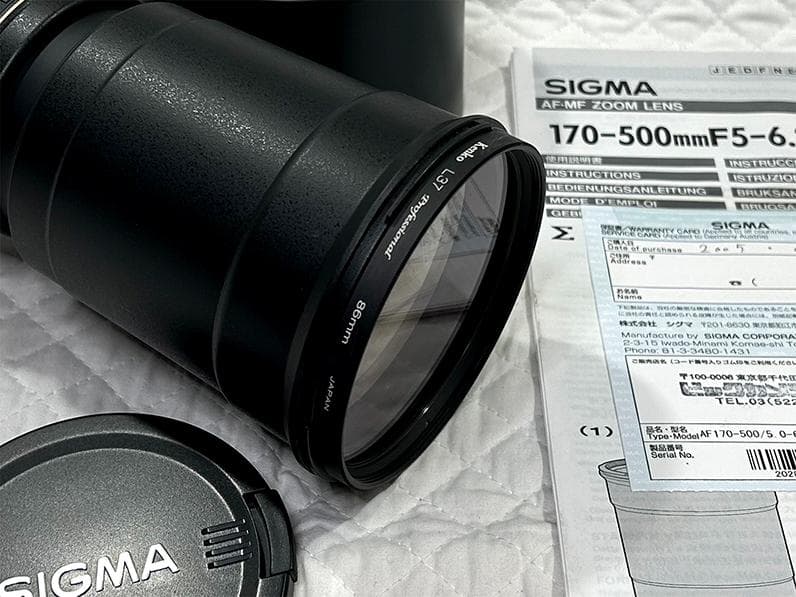 ニコンＦマウント用　シグマ １７０－５００ｍｍＦ５－６.３ ＡＰＯ