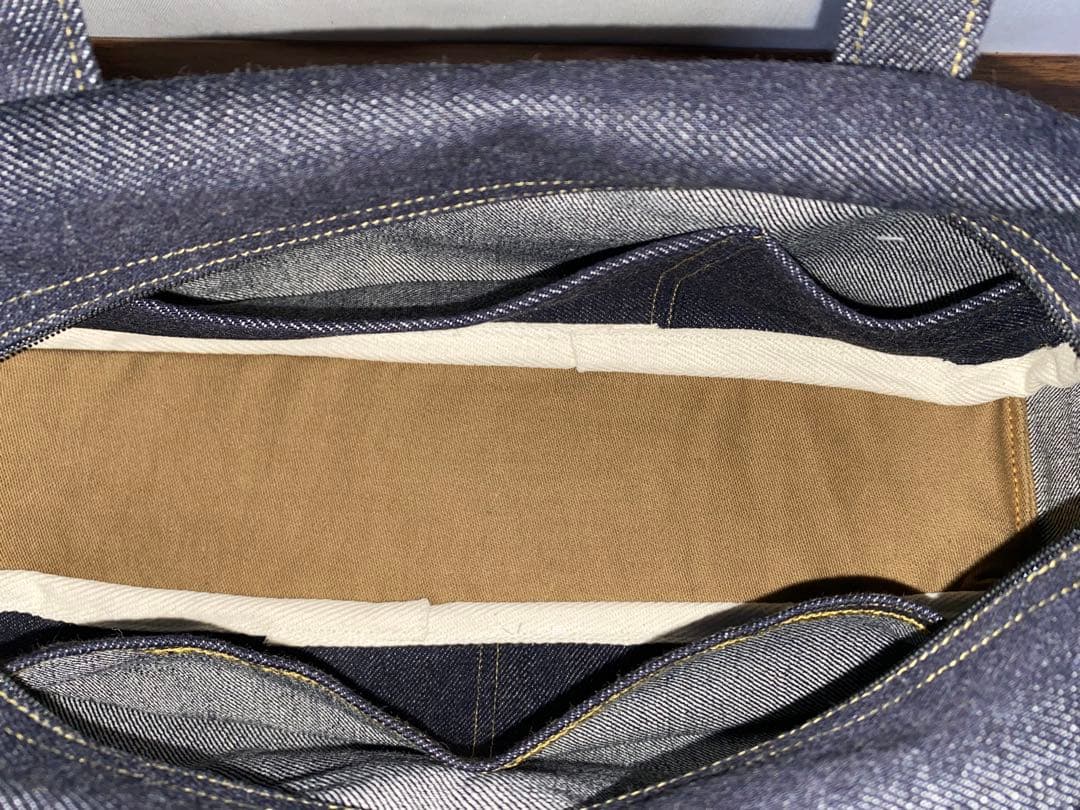 ハンドメイド☆岡山デニム☆トラ猫☆3way横長ボストンバッグ