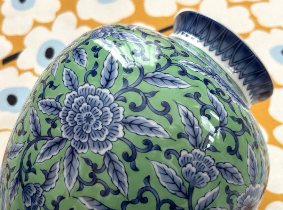 SALE✩.*˚美濃焼 三洋陶器 龍峰窯 花風流 染付花瓶