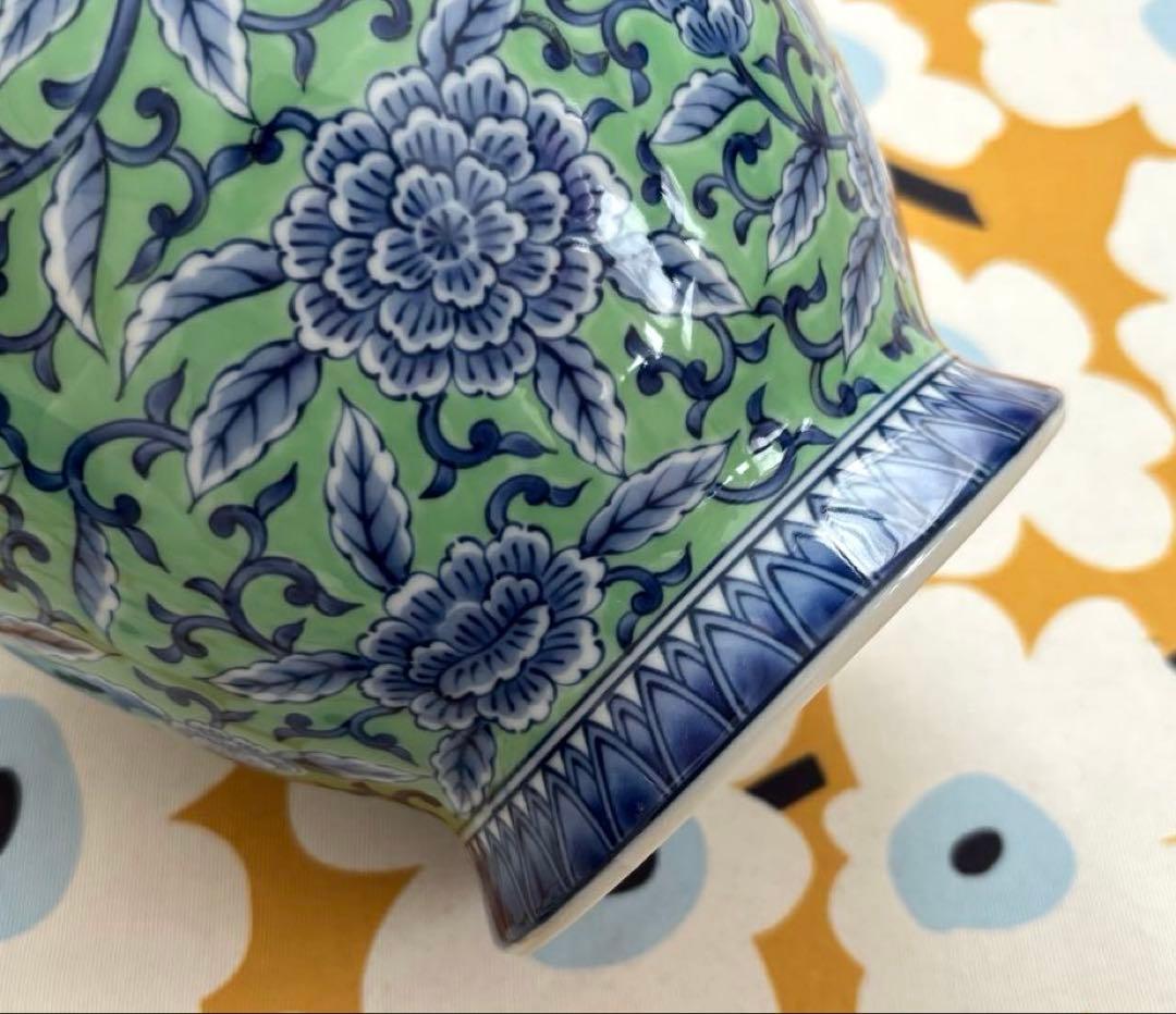 SALE✩.*˚美濃焼 三洋陶器 龍峰窯 花風流 染付花瓶
