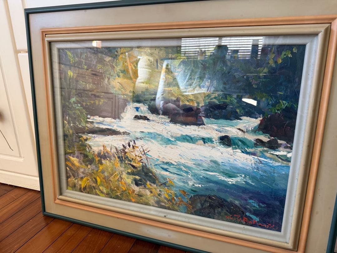 75.「奥入瀬渓流」髙橋一善 油絵