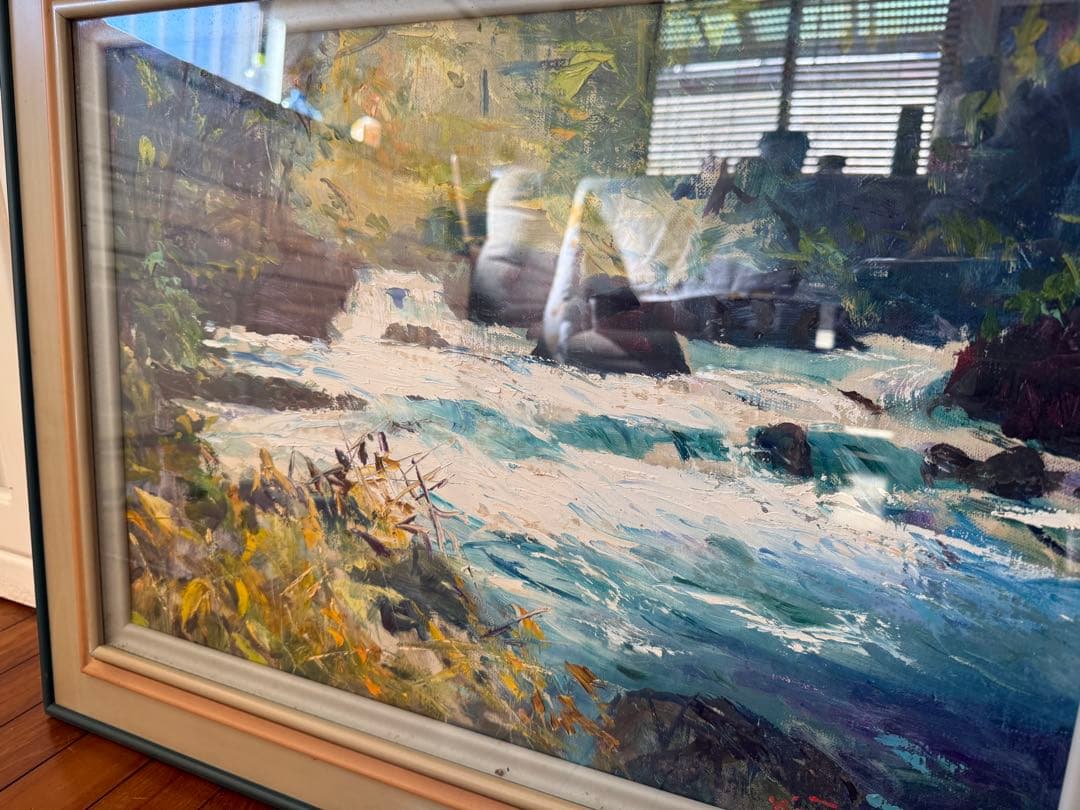 75.「奥入瀬渓流」髙橋一善 油絵