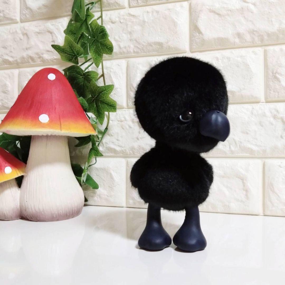 ぬいぐるみ✽アートドール✽口足藍色カラスのかーくん✽中サイズ