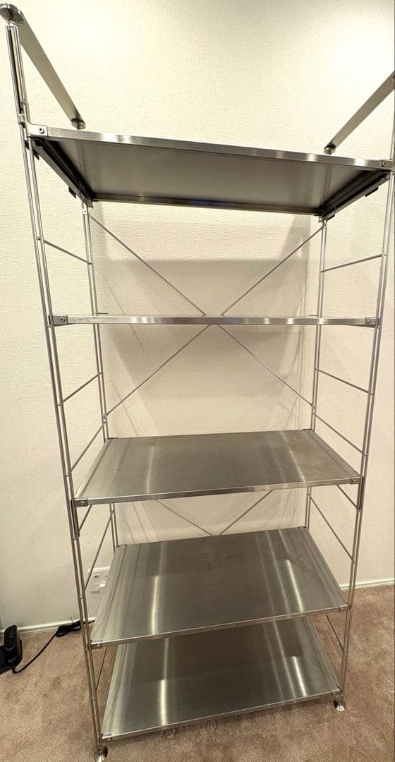 【引取限定】無印良品ステンレスユニットシェルフ大