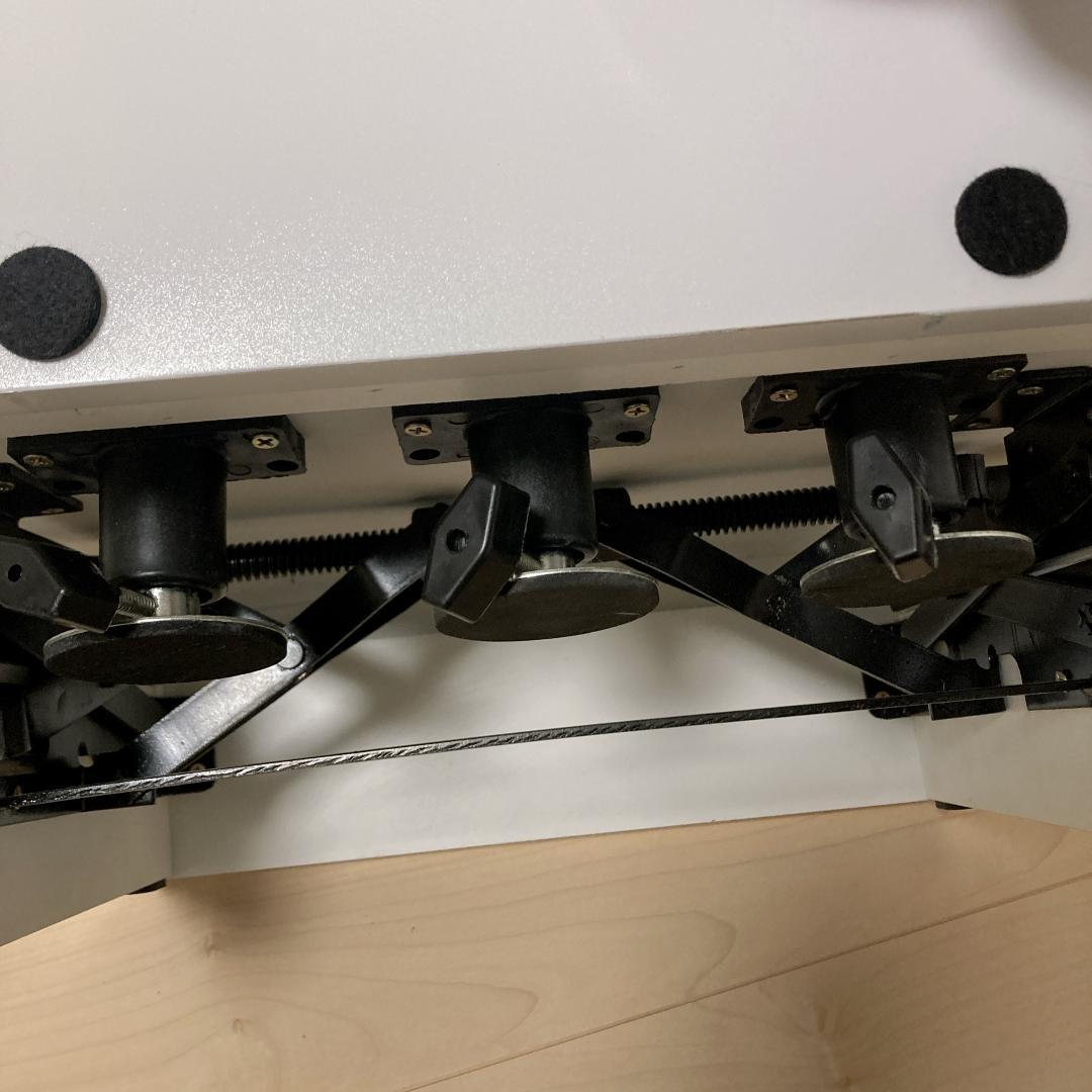 CARINA ピアノ補助ペダル 補助台 高さ調整 3本ペダル ホワイト 子供用