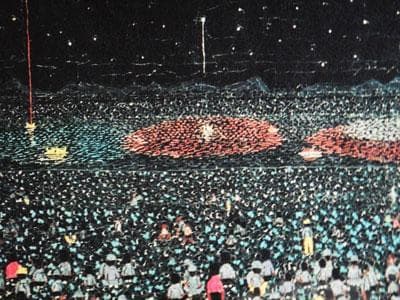 ¥110000⇒¥88000　山下清 長岡の花火 リトグラフ 限定300部6号大