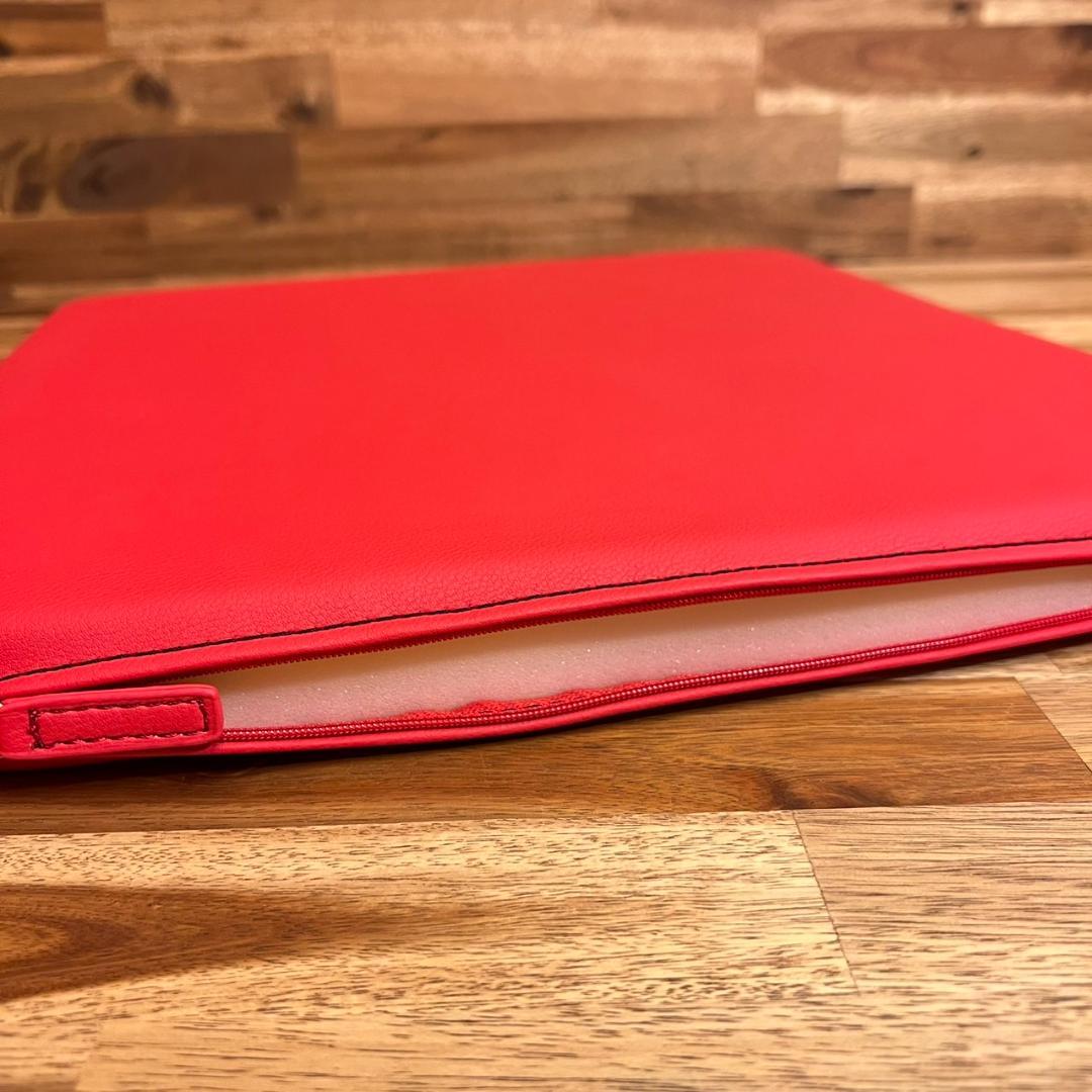 【高級PUレザー】薄型 低反発 座布団 クッション ウレタン 4枚セット レッド