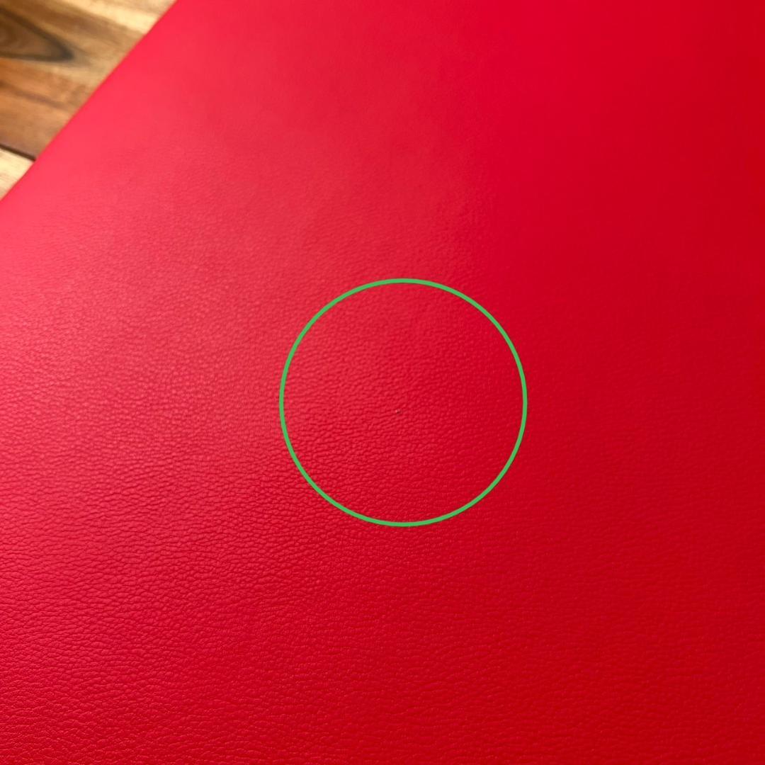 【高級PUレザー】薄型 低反発 座布団 クッション ウレタン 4枚セット レッド