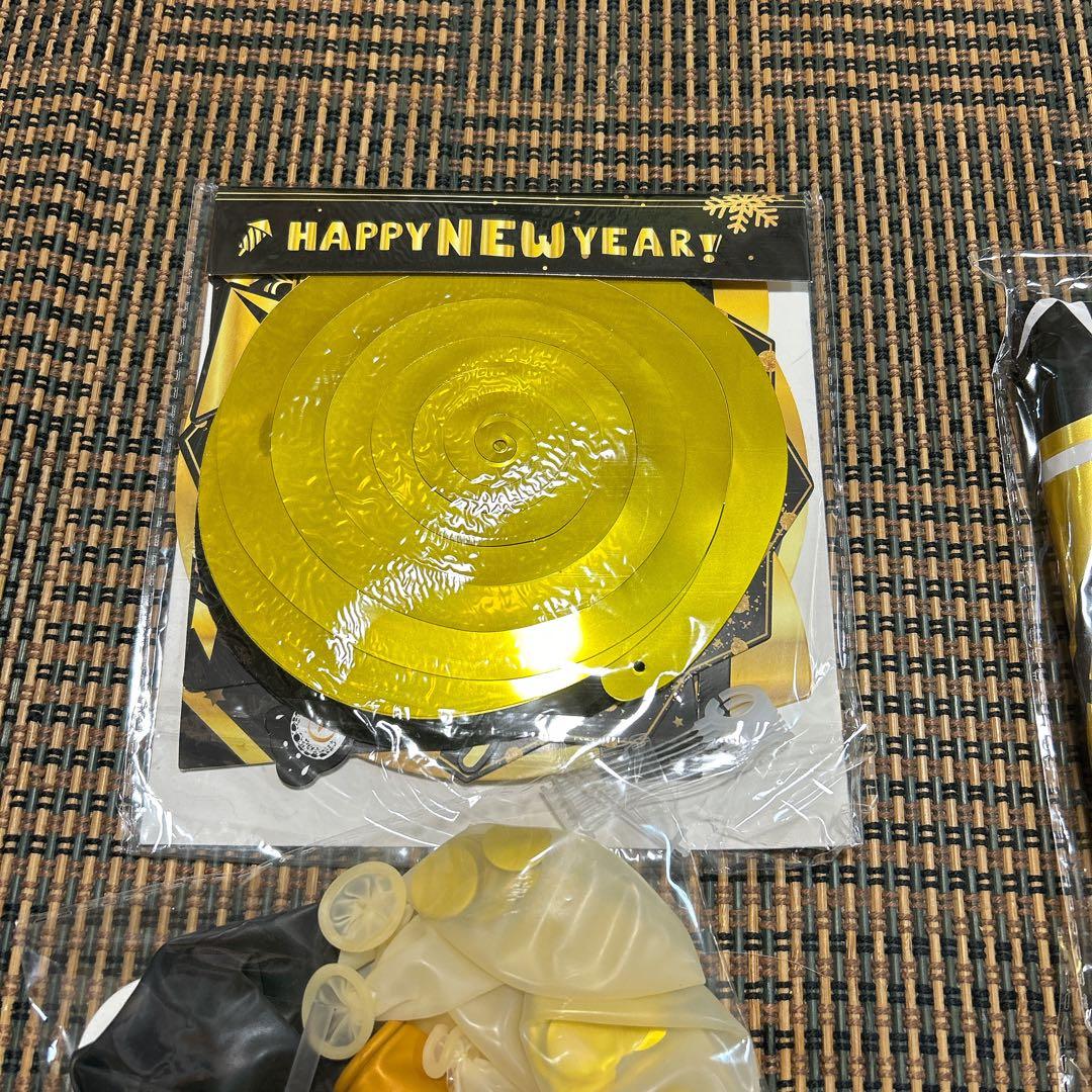 パーティー用品 風船 Happy NewYearパーティー飾り セット小道具