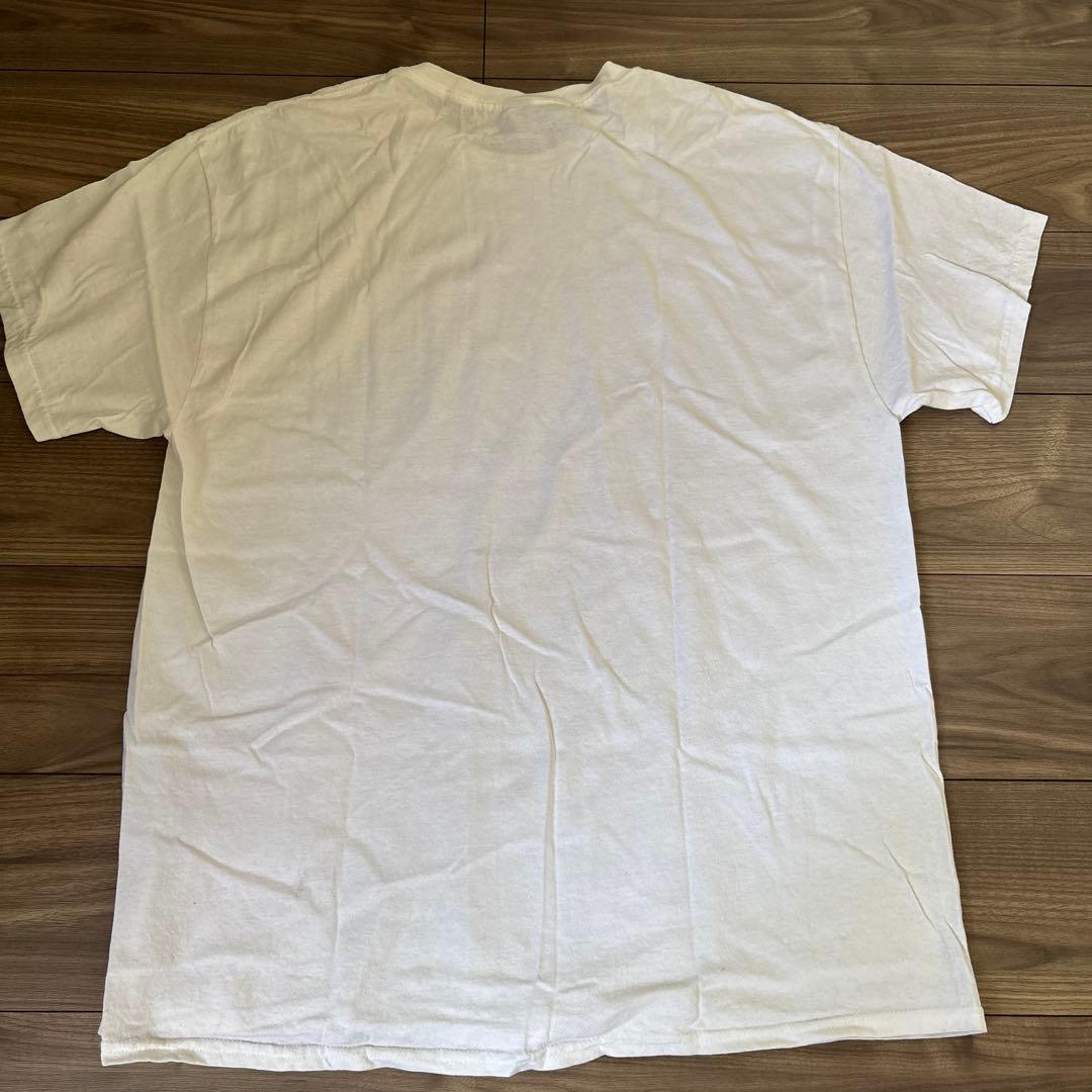 MFDOOMプリントTシャツホワイトビンテージラップ T HIPHOPXLサイズ