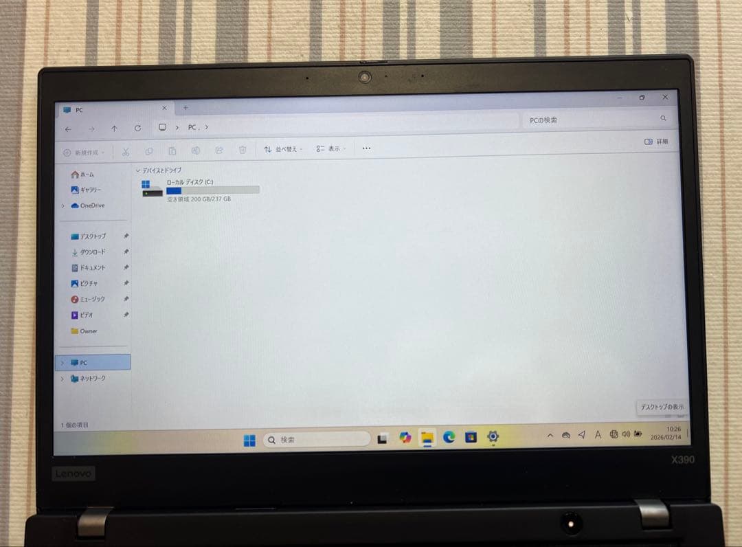 Windowsノート本体 Lenovo ThinkPad X390 i5 16G 13LCD