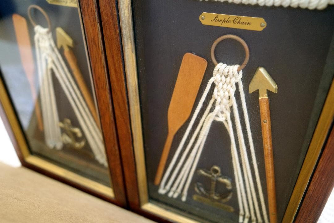 ロープノット額 ロープワーク棚チェスト