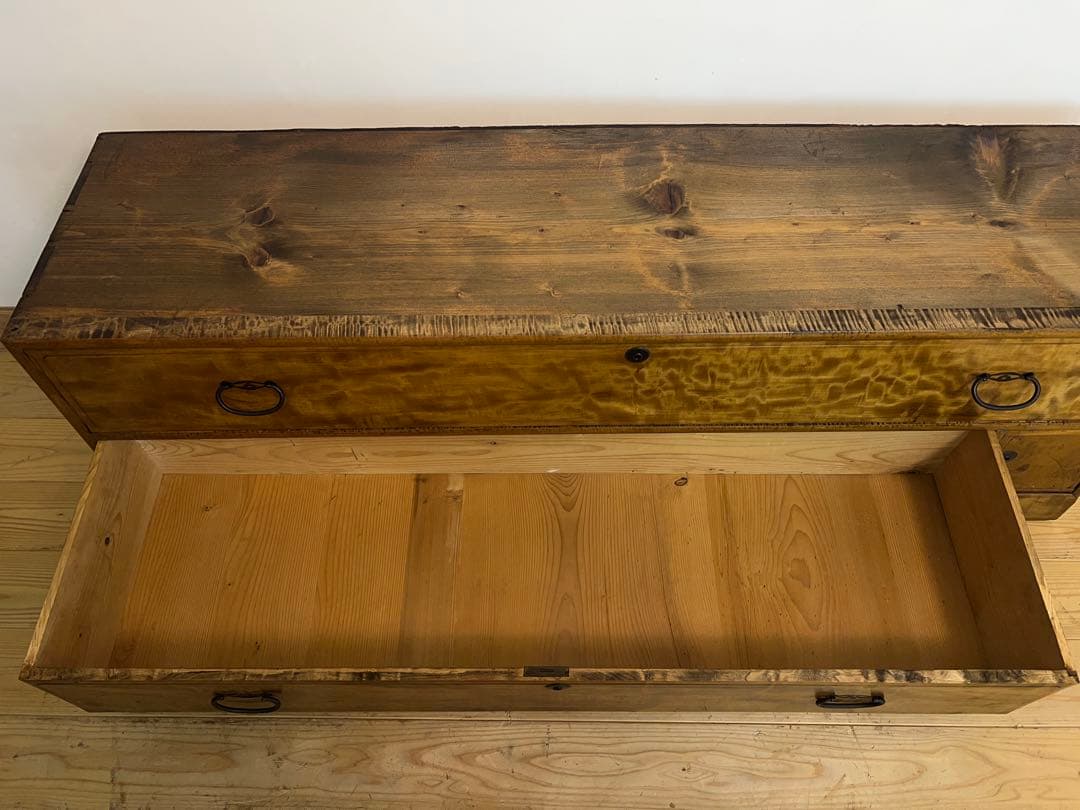 ローボード　木製　棚　M118　古道具　古家具　ビンテージ　アンティーク