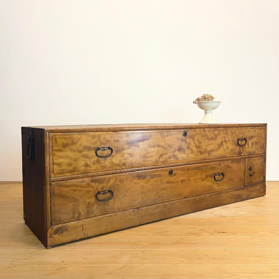 ローボード　木製　棚　M118　古道具　古家具　ビンテージ　アンティーク