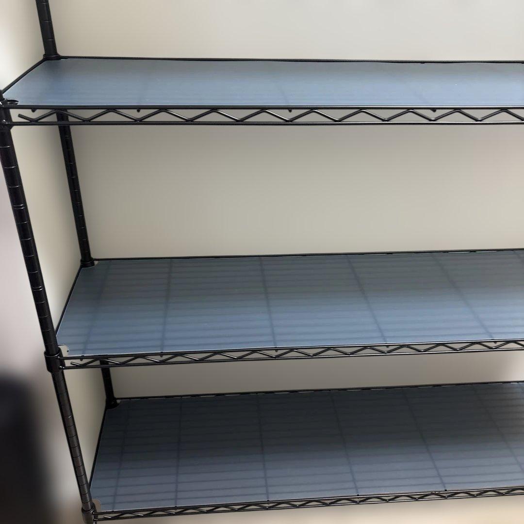 グレー スチールラック 4段 幅120cm +別売りの板付き　極微品