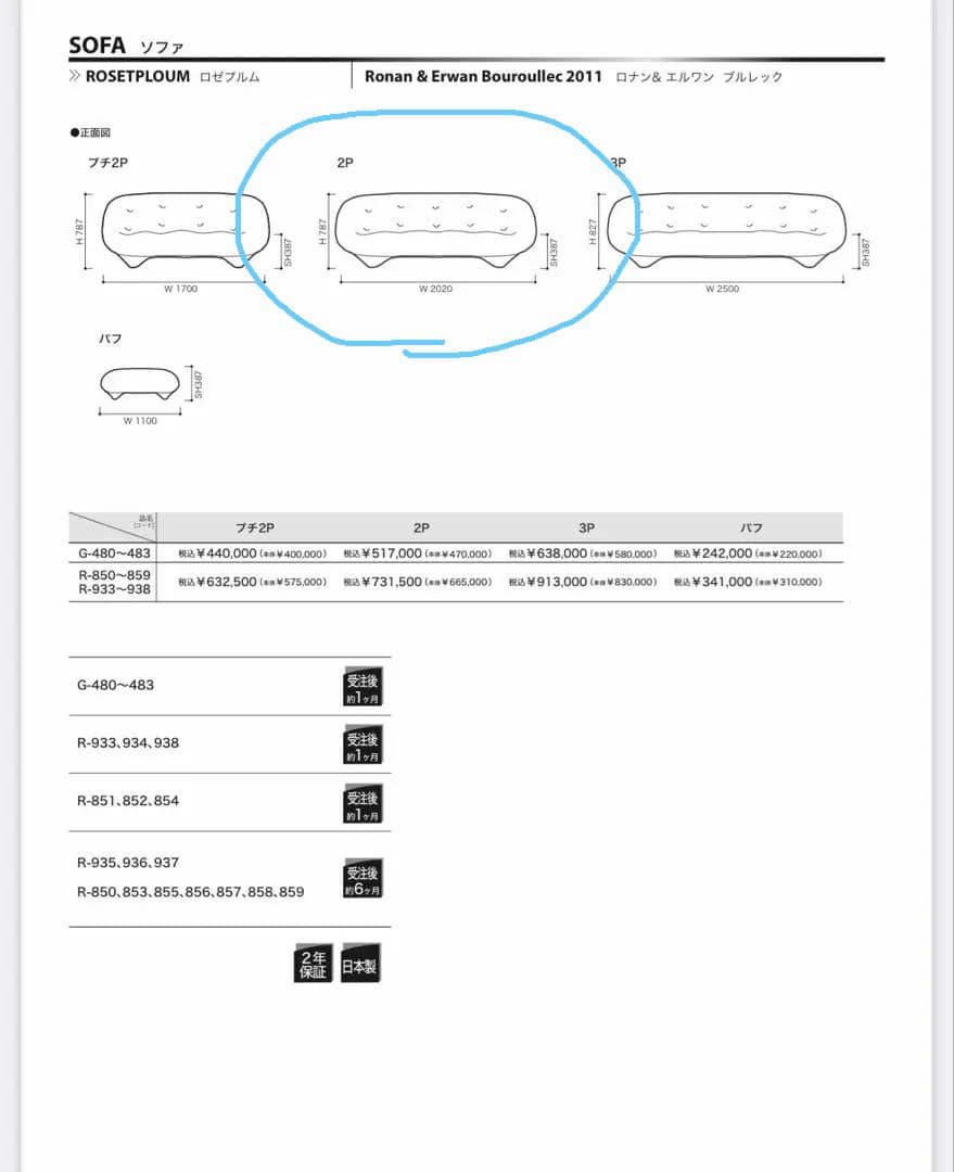 ligne roset リーンロゼ ROSETPloum ロゼパルム ソファ