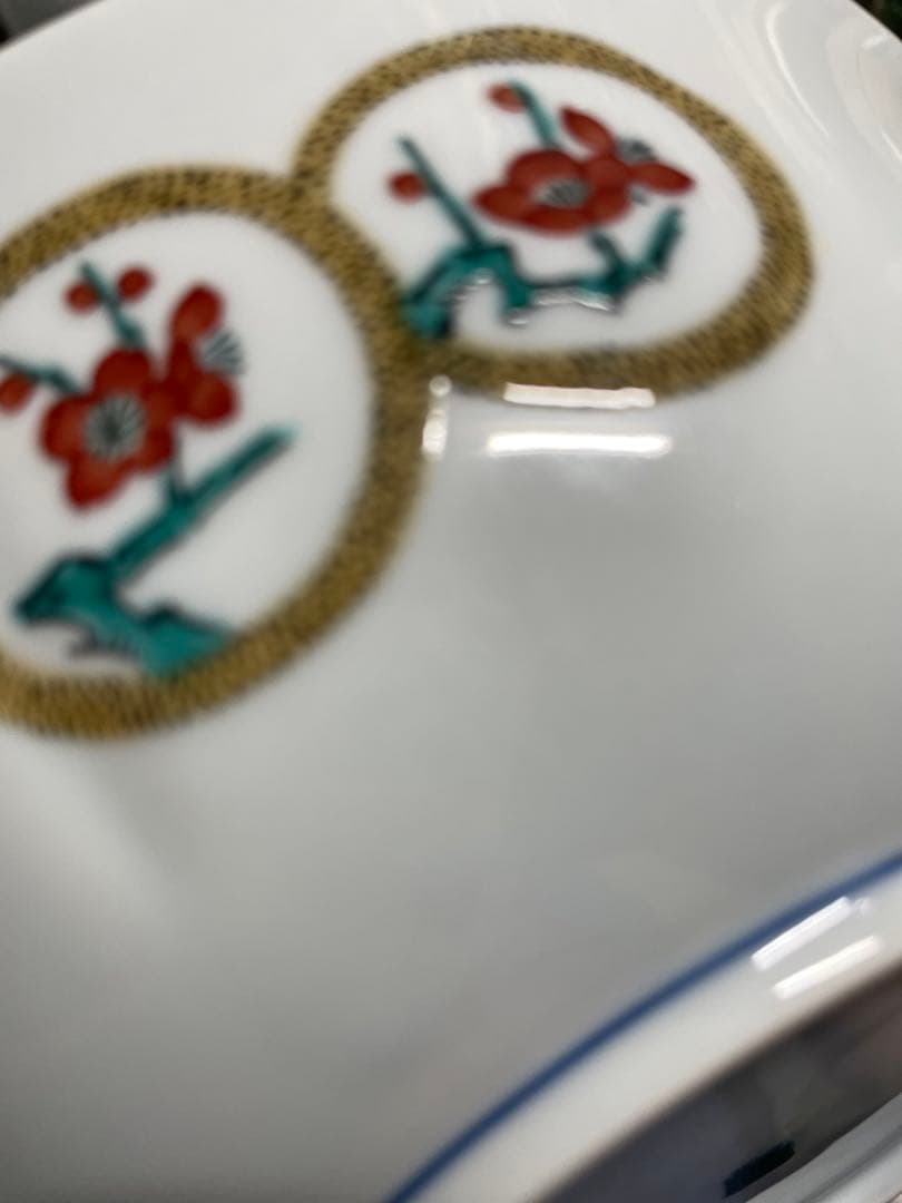 未使用　九谷焼　九谷青窯　青窯　花と鳥の八角形ボウル　菓子鉢　おかず　サラダ