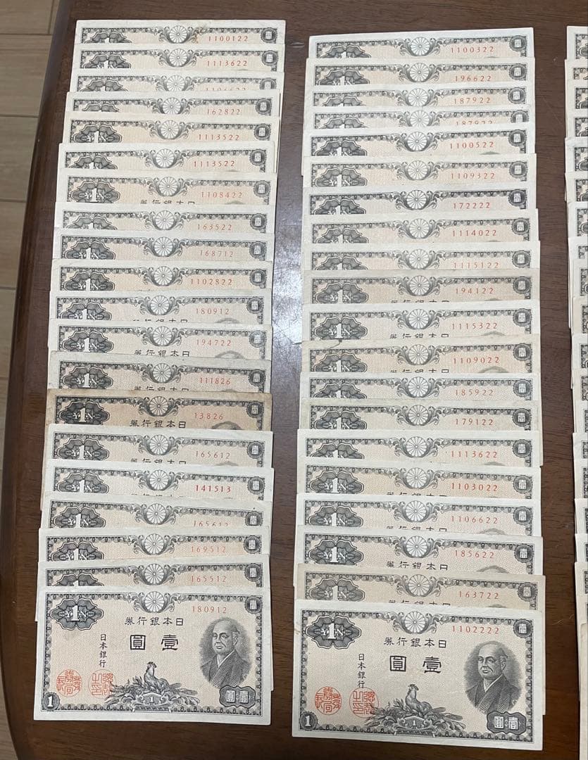 T*5様 日本銀行券A号 壹圓札 100枚セット 二宮尊徳 1円 状態　ピン札~