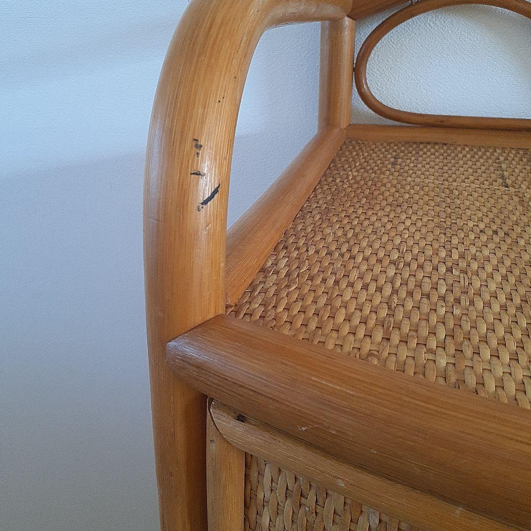 ラタン製5段チェスト