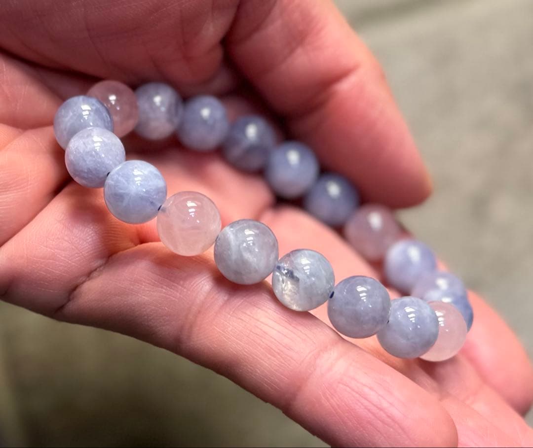 高品質ブルーローズクォーツ　10.9ミリ ⑤