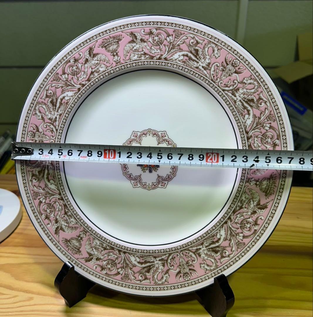 sa543 希少ウェッジウッド　フロレンティーンピンク27cm