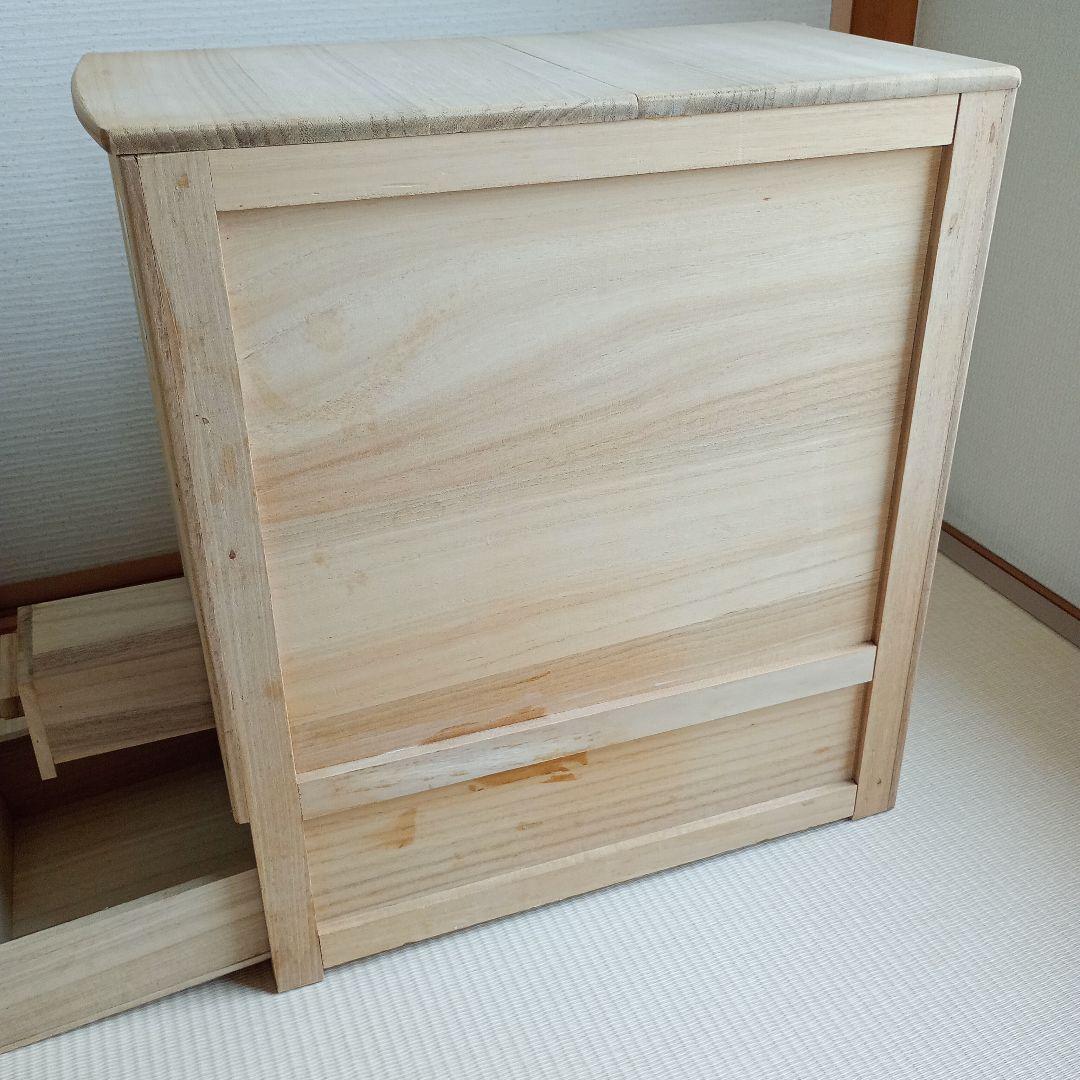 竹本木箱店 総桐天然木の計量米びつ 米蔵 10kg用 米びつ 桐【美品】