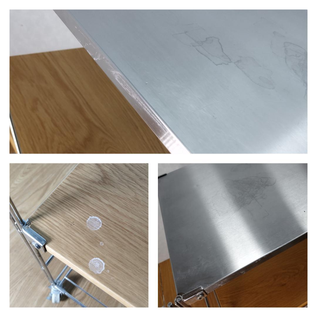 Y☆874 無印良品 ステンレスユニットシェルフ ワイド・小 ３段