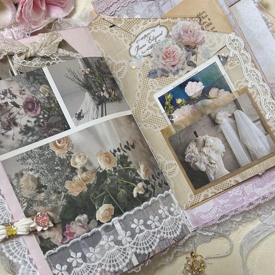 薔薇とレースのジャンクジャーナル・雑記帳　フレンチシャビー・ウェディング♡