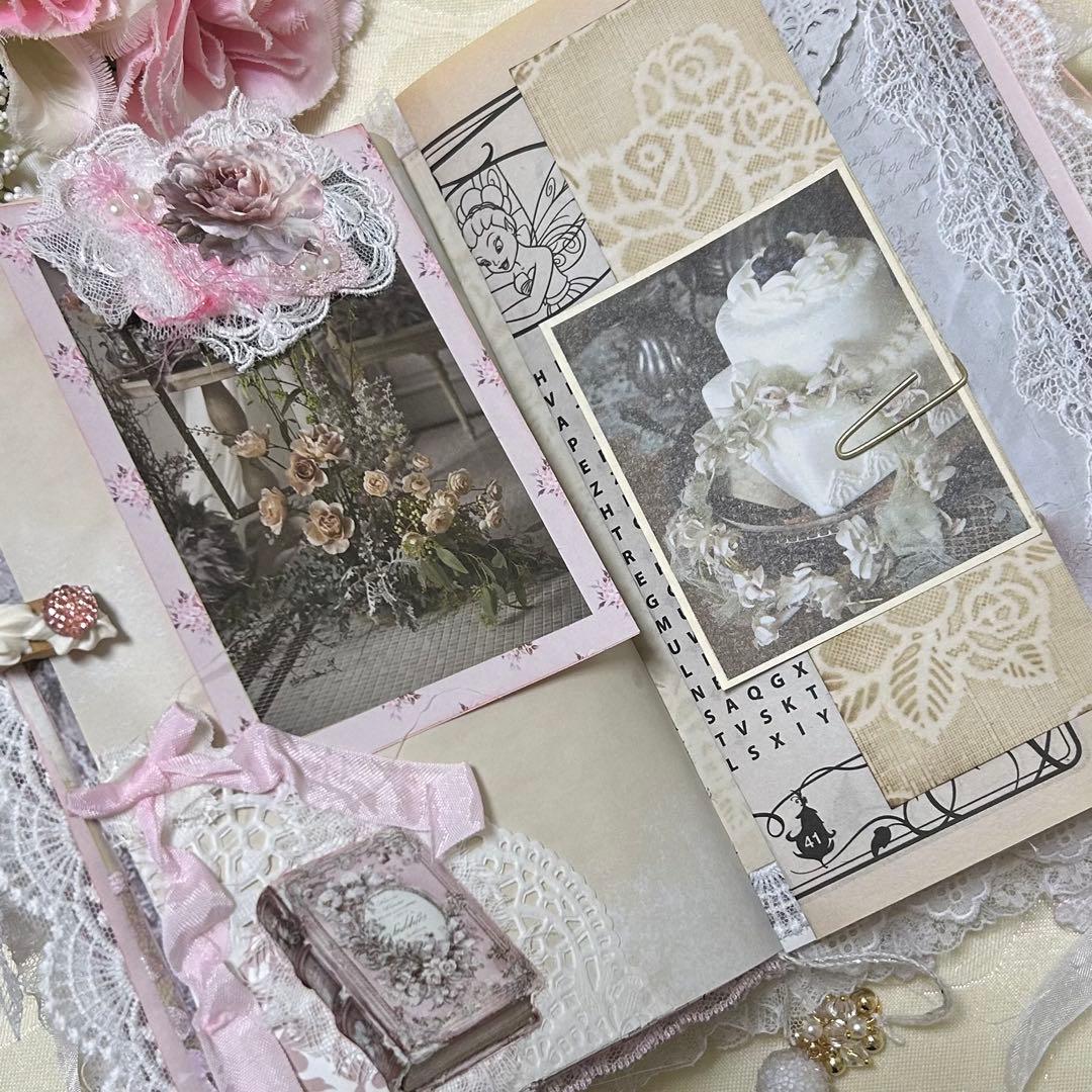 薔薇とレースのジャンクジャーナル・雑記帳　フレンチシャビー・ウェディング♡