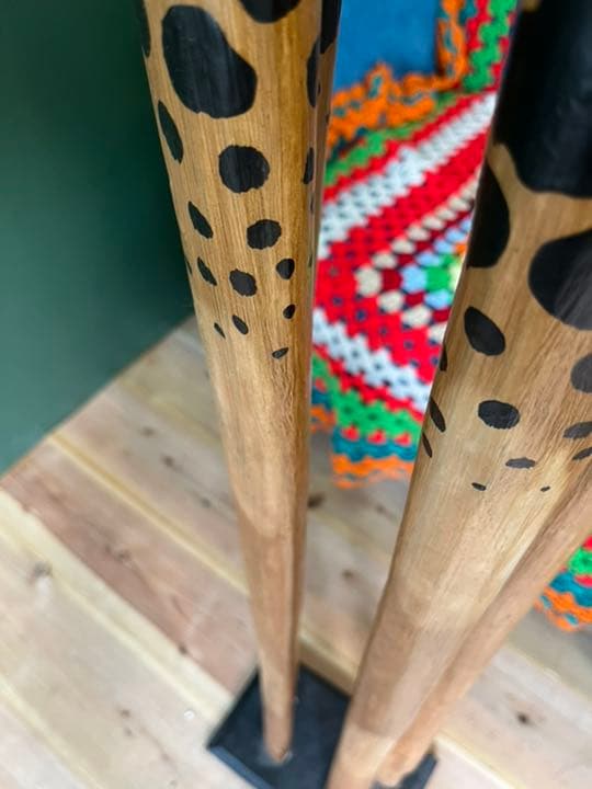 麒麟 きりん アジアン インテリア 200cm 特大 木製 置物 アンティーク