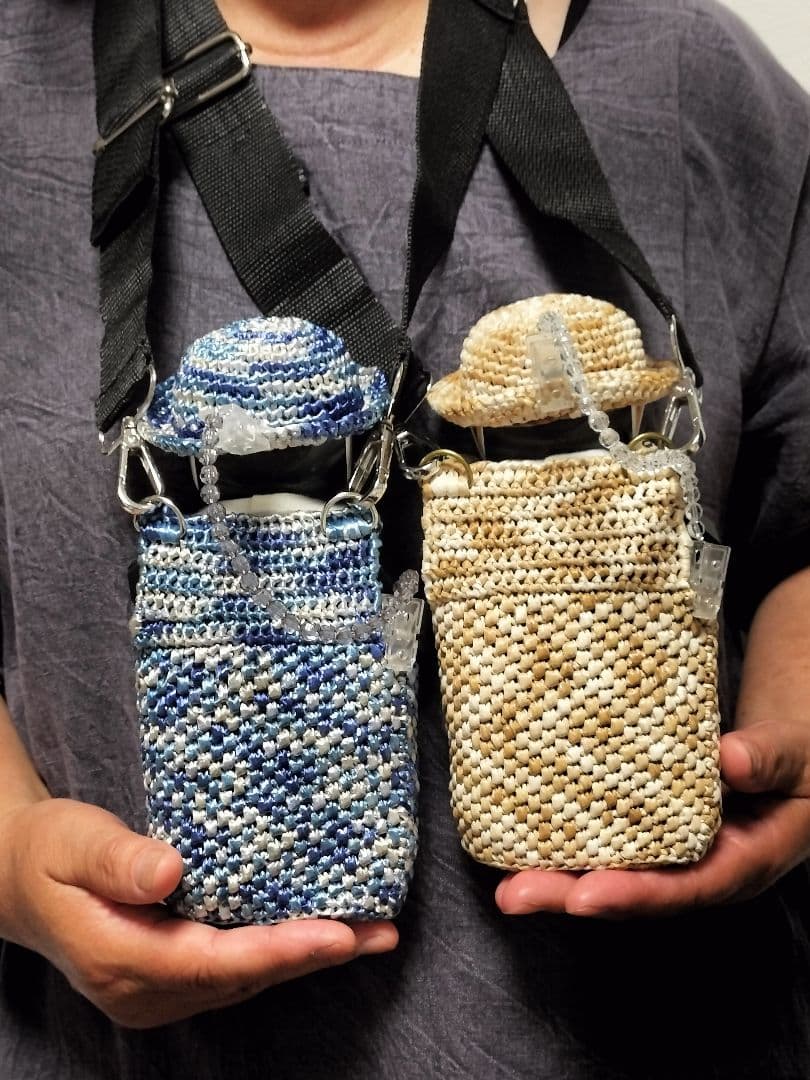 にょる出品　ロボホンのキャリーポーチと麦わら帽子２セット