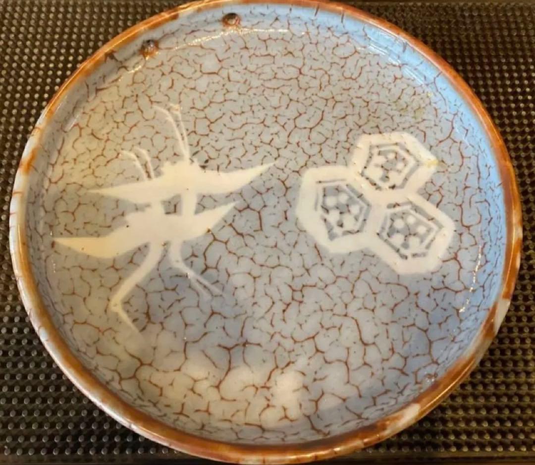 【伝統工芸士 佐藤康元】美品・志野流貫入 大皿＆宜興紫砂 茶盤・2点セット