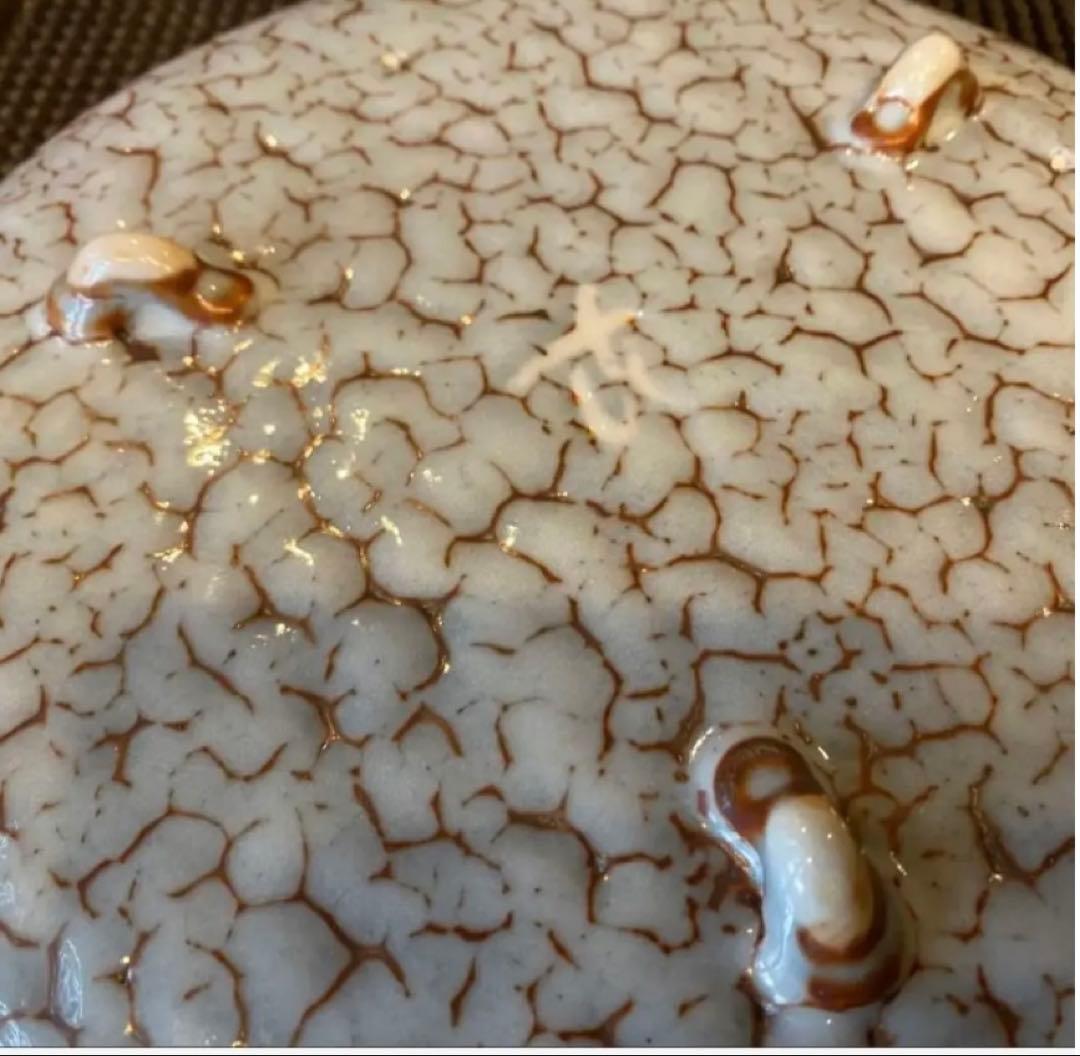 【伝統工芸士 佐藤康元】美品・志野流貫入 大皿＆宜興紫砂 茶盤・2点セット