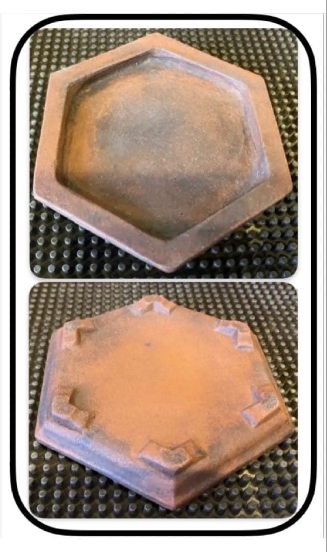 【伝統工芸士 佐藤康元】美品・志野流貫入 大皿＆宜興紫砂 茶盤・2点セット