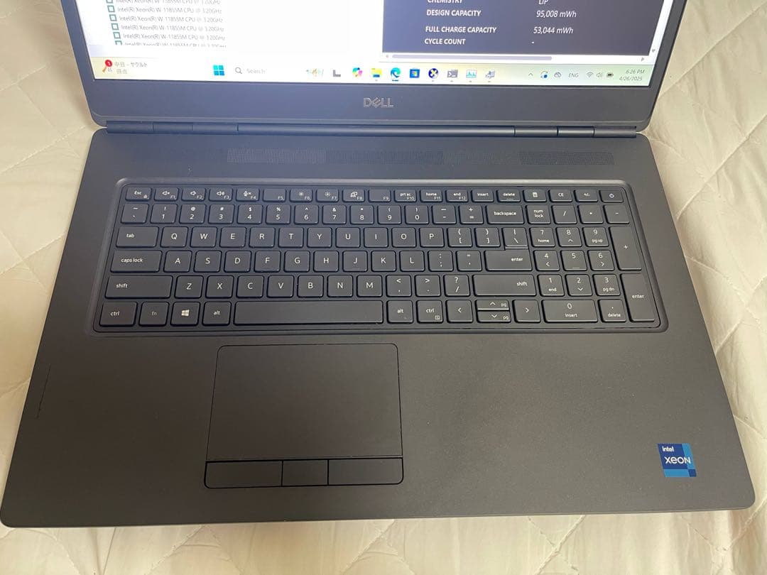 ノートPCケース Dell Precision 7760/Xeon/A4000/64G/1T/4K